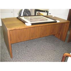 Walnut Double Pedestal Executive Desk