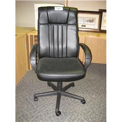 Black Leather Hi Back Executive Knee Tilter