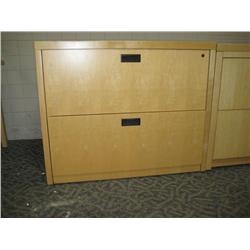 Ash Maple 2 Drawer Lateral File Cabinet