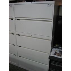 White 5 Drawer Lateral File Cabinet