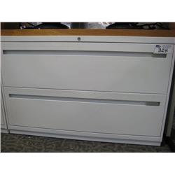 White 2 Drawer Lateral File Cabinet