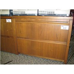 Walnut 2 Drawer Lateral File Cabinet