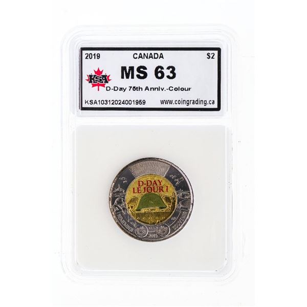 Canada 2019 $2.00 D - Day 75th Anniversary - Colour  - KSA MS63