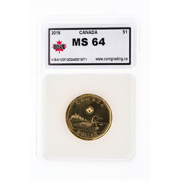 Canada 2019 $1 Loon Coin -MS64 KSA