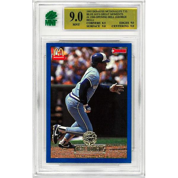 ME - Kelly Gruber 1993 Donruss Mcdonalds Toronto Blue Jays Great Moment First Cycle Graded 8.5 MNT