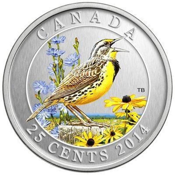 RCM 2014 25 cent Coin - Eastern Meadowlark