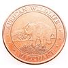 Image 1 : .999 Fine Pure Copper 1 oz. Round - American Wildlife - Elephant