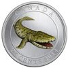 Image 1 : 2014 25C PREHISTORIC CREATURES: TIKTAALIK - GLOW-IN-THE-DARK COLOURED COIN