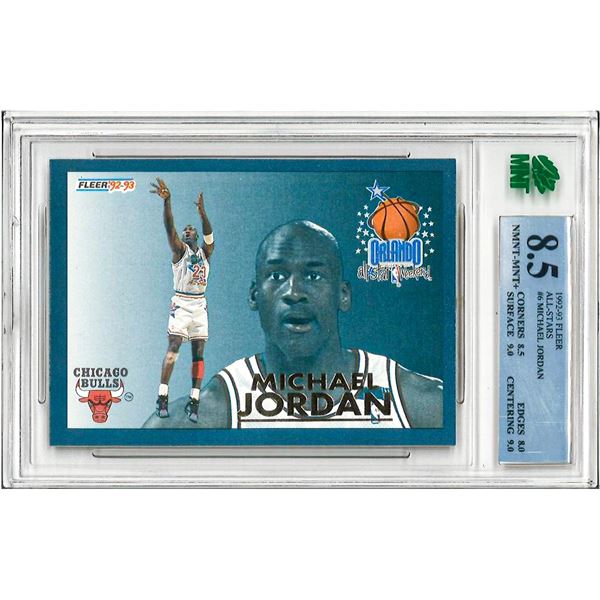 SRR - 1992-93 Fleer - All-Stars #6 Michael Jordan #6 Graded 8.5 MNT