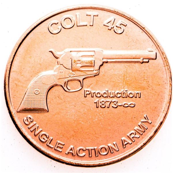 .999 Fine Pure Copper 1 oz. Round - Colt 45