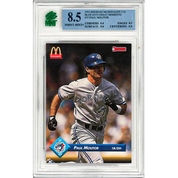 OE - Pat Borders #34 1993 Donruss Mcdonalds Toronto Blue Jays Great Moment Graded 9 MNT