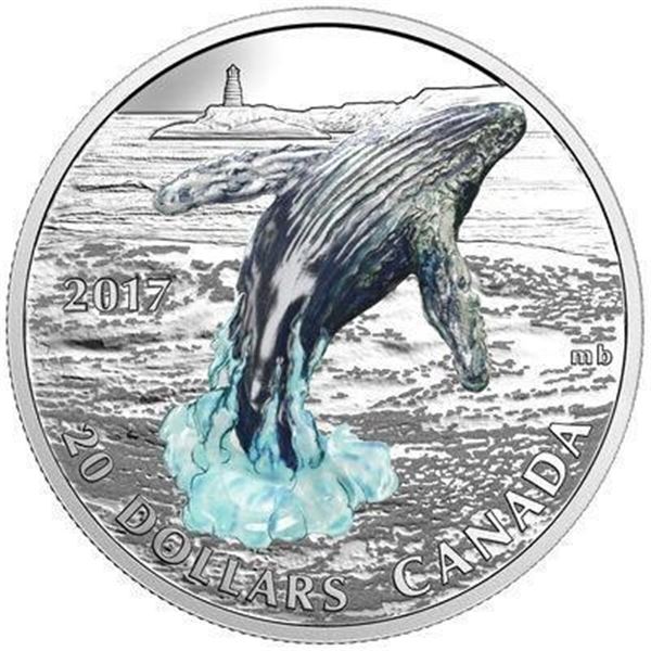 1 oz. Pure Silver Coin - Three-Dimensional Breaching Whale - Mintage: 7,500 (2017)