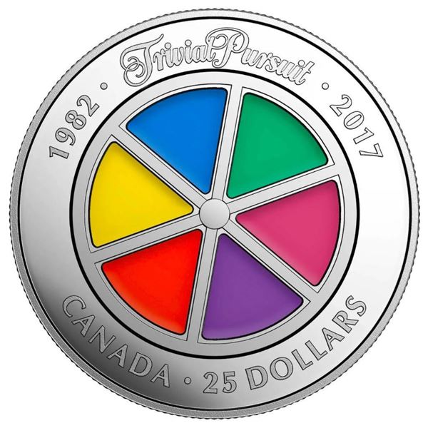 2017 $25 Trivial Pursuit, 35th Anniversary - Pure Silver Coin - G.P.