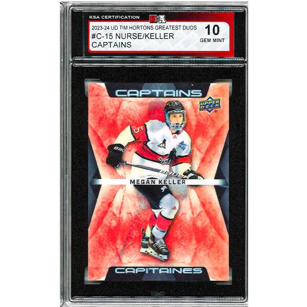 CR.- Nurse/Keller #C15 2023-24 Tim Hortons Greatest Duos Graded 10 KSA