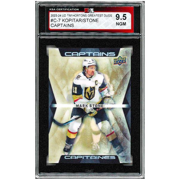 KR - Kopitar/Stone #C-7 2023-24 Tim Hortons Greatest Duos Graded 9.5 KSA