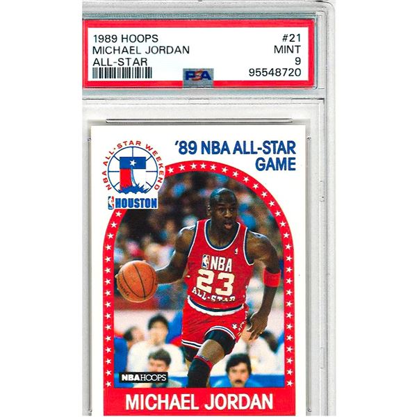 OE - Michael Jordan 1989-90 NBA Hoops All-Star Game #21 #205 Graded 9 PSA
