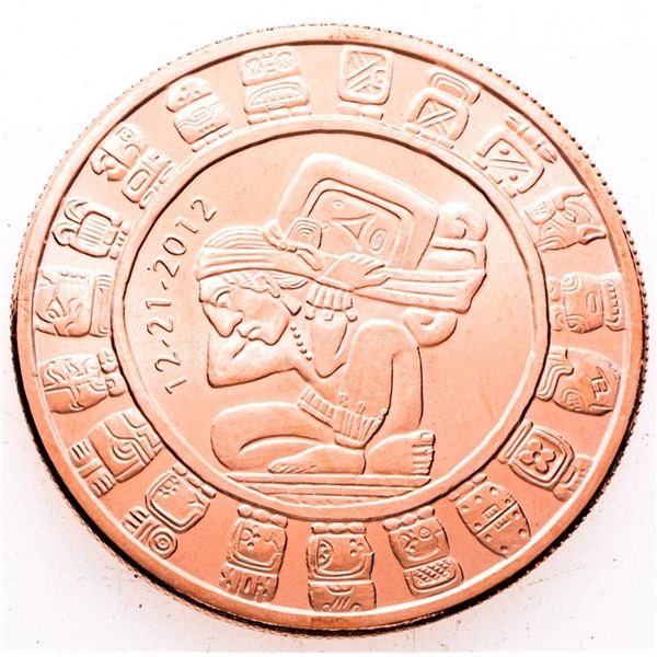 .999 Fine Copper Round 1 oz. - Mayan Calendar (114)