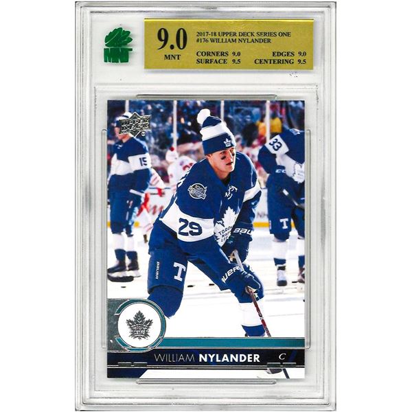 MR - William Nylander 2017-18 Upper Deck Series #176 Toronto Maple Leafs Graded 9 MNT