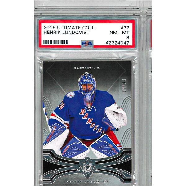 ER - Henrik Lundqvist #372016 Ultimate Collection 9/99 Graded 8 MNT