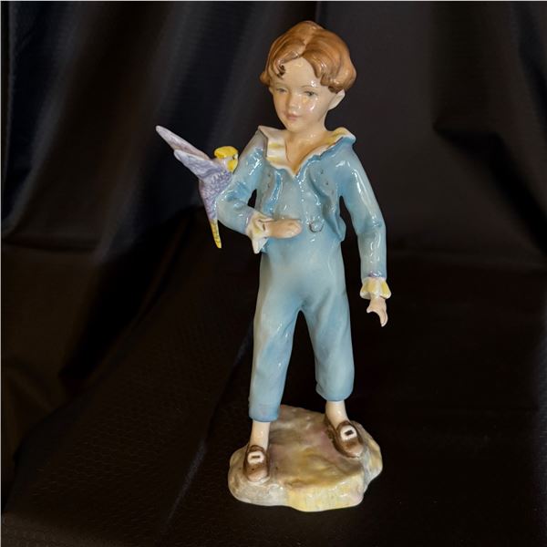 ROYAL WORCESTER - BOY WITH PARAKEET