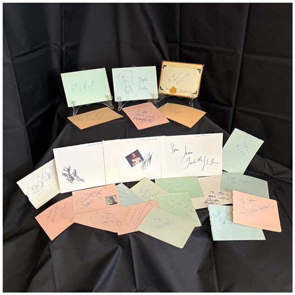 LOT OF CELEBRITY AUTOGRAPHS