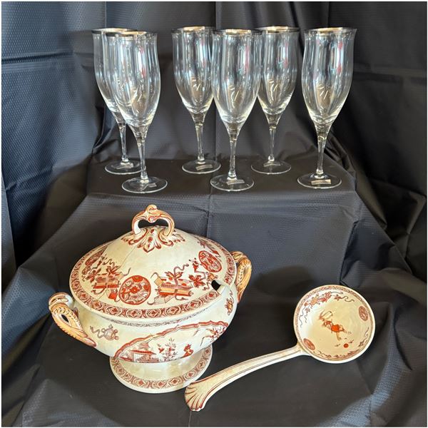 NORITAKE - LOT OF CHAMPAGNE FLUTES