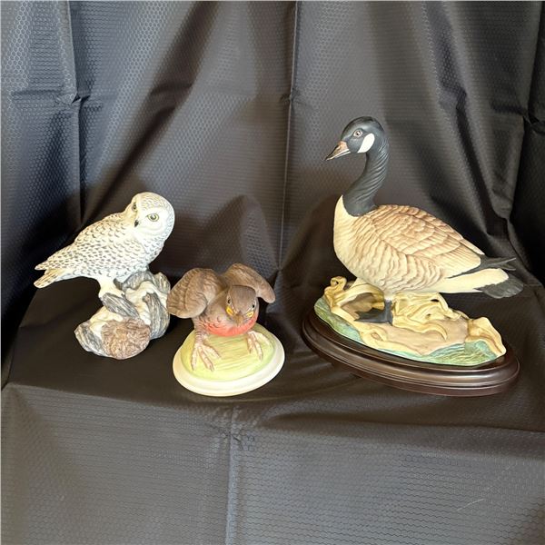 BOEHM - LOT OF 3 BIRD FIGURES