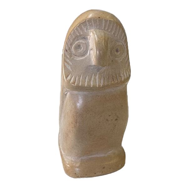 OWL IN CARVED SOAPSTONE