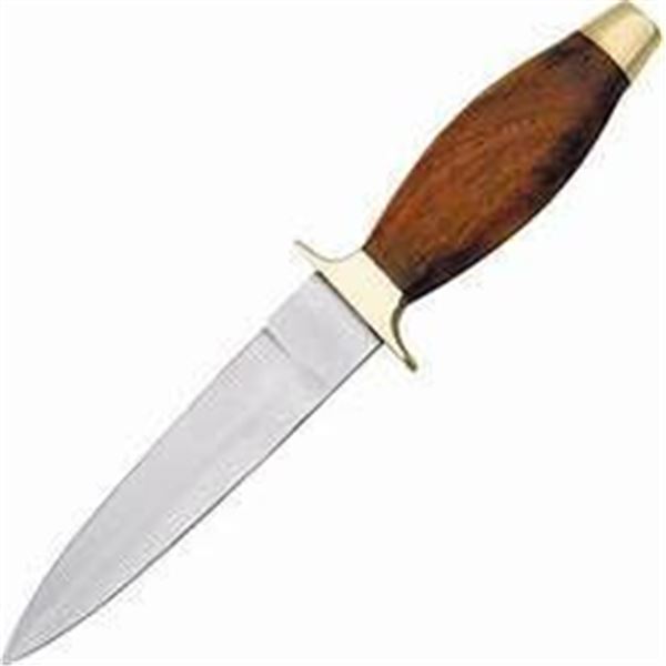 9" BOOT KNIFE WOOD HANDLE