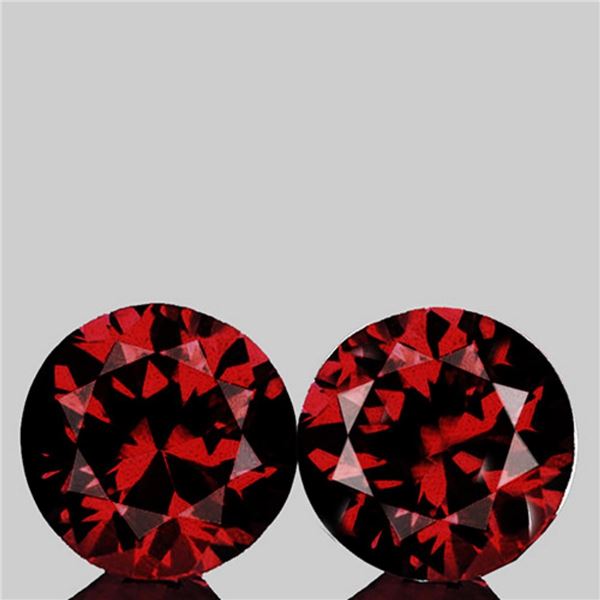 Natural Deep Red Burma Spinel Pair  {Flawless-VVS1}