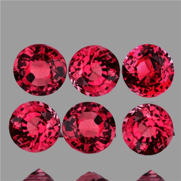 Natural  Pink Red Burma Spinel 6 Pcs  [Flawless-VVS]
