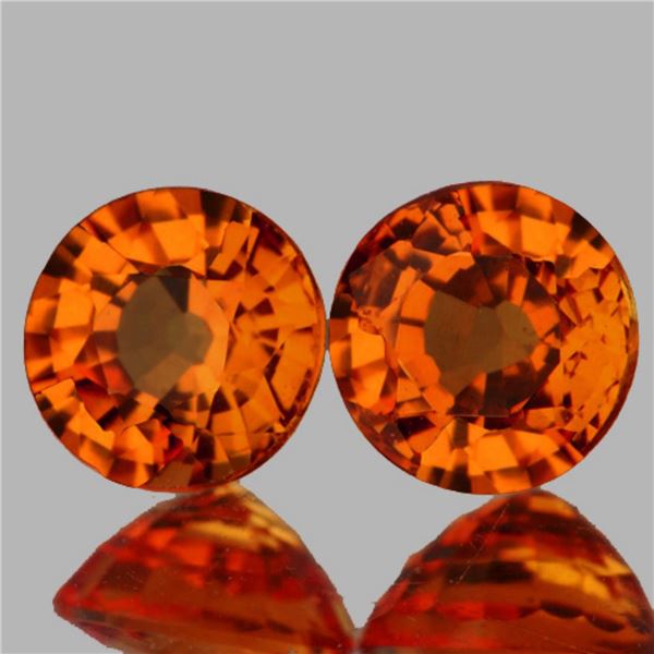 Natural Orange Sapphire Pair {Flawless-VVS}