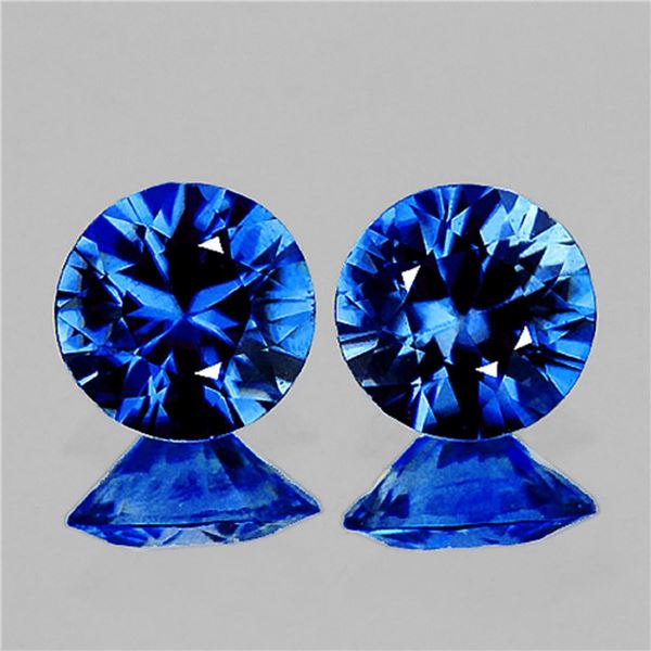 Natural Intense Blue Sapphire Pair[Flawless-VVS]