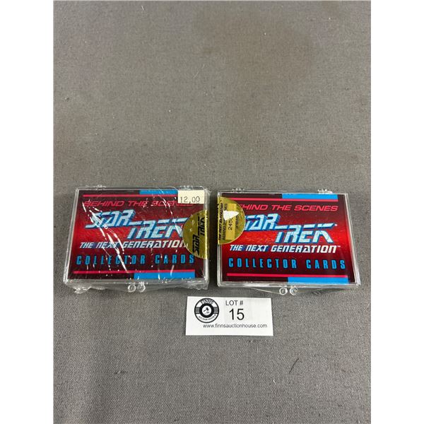 Ltd Ed. 1993 SkyBox "Behind The Scenes Star Trek:The Next Generation" Collector Cards In Acrylic Cas