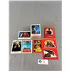 Image 1 : 1985 Topps "Fright Flicks" Collector Cards 1-90 & Stickers 1-11 In Acrylic Case. COMPLETE SET