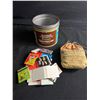 Image 1 : Vintage Smoker's Lot - Old Chum Virginia Tobacco Bag, Sportsman Tin & Assorted Matchbooks