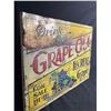 Image 2 : Vintage "Drink Grape Ola" Metal Beverage Advertisement Sign On Plywood. Approx. 19.5" x 13"