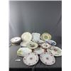 Image 1 : Large Selection Of Vintage Plates (23) Approx. 7" Diam. - 10" Diam. NO SHIPPING