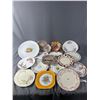 Image 1 : Large Selection Of Vintage Plates (17) Approx. 6" Diam. - 12" Diam. NO SHIPPING