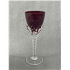 Image 2 : Heavy Glass 7" Diam. Ashtray & 5 4.75"H  Ruby Cordial Glasses