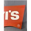Image 2 : Wood "Levi's" Reproduction Wall Sign. NO SHIPPING Approx. 18" x 40"