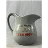 Image 2 : 2 Vintage Jugs. Approx. 6.5"H - Medicine Hat Potteries Pitcher (small chip on bottom) & Hiram Walker