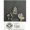Image 2 : Lot Of 3 Sterling Silver Charms - Dolphins/Paintbrush/Cancer Crab