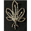 Image 2 : Large 4" 1930's - 40's Rhinestone Brooch  1 loose stone. (Marked Austria)