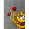 Image 2 : Vintage Swirl Glass Art Rooster Decanter. Approx. 10" H