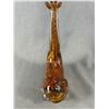 Image 2 : Amber Colour Solid Art Glass Sitting Giraffe w/ Gold Specks. Approx. 9"H