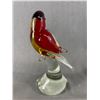 Image 2 : Solid Art Glass Red/Yellow Parrot w/ Clear Glass Base. Approx. 8.75"H