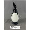 Image 1 : Solid Art Glass Black & White Penguin. Approx. 6"H