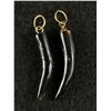 Image 2 : 5 Vintage Carved Genuine Black Coral Pendants/Charms