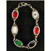 Image 2 : Vintage Murano Venetian Glass Stones Link Bracelet